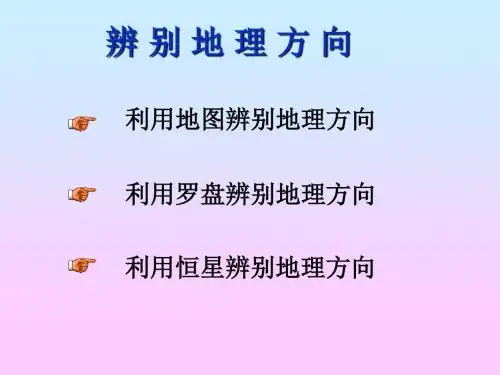 鲁教版高中地理必修一第一单元《单元活动--辨别地理方向)优质课件 (共25张PPT)