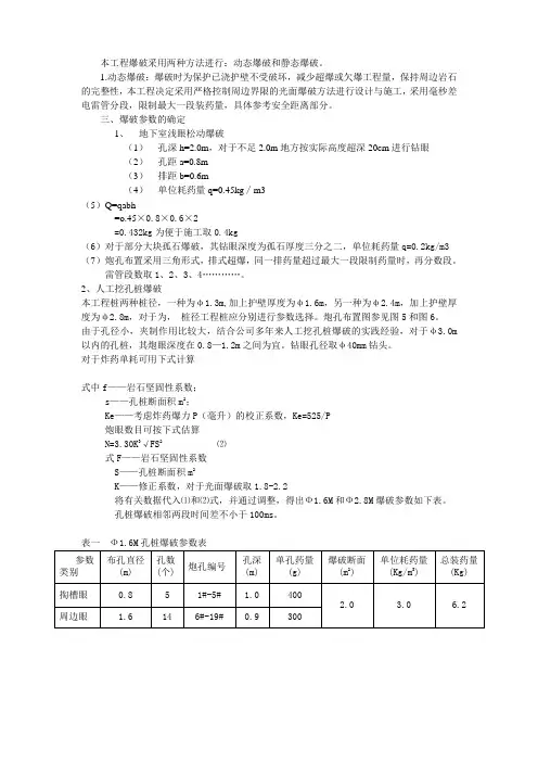 人工挖孔桩爆破