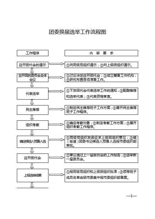 团委团支部换届选举工作流程图