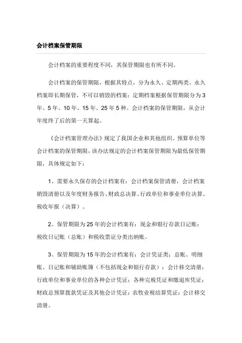 会计档案管理
