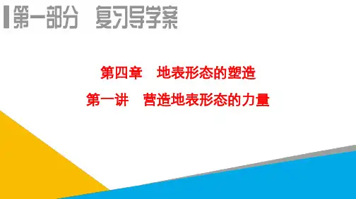 2019届高考地理一轮复习：第4章 第1讲 营造地表形态的力量