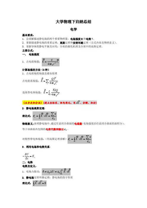 大学物理(下)期末复习