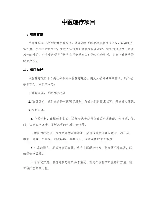 中医理疗项目