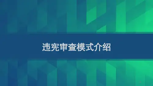 违宪审查模式介绍 PPT