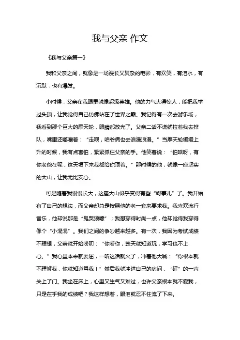 我与父亲 作文