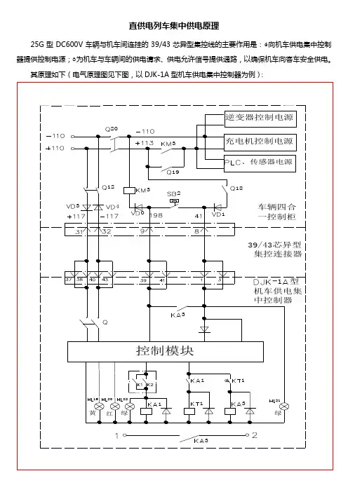 直供电列车集中供电原理及39转43芯线资料