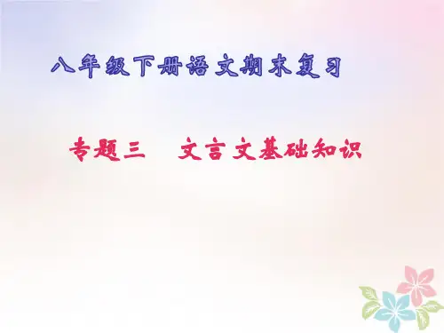 文言基础知识复习   课件  2021-2022学年部编版语文八年级下册
