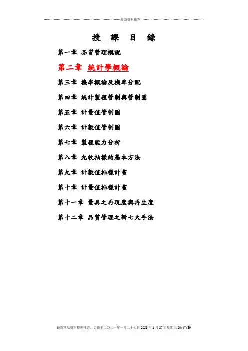 品质管理全套资料qm02