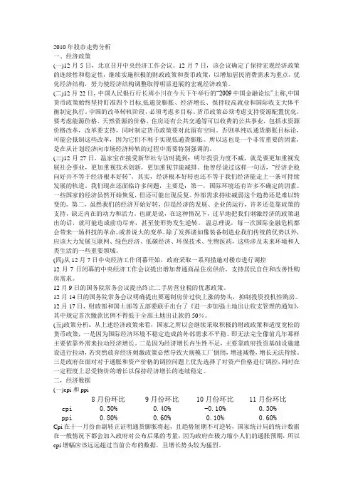 2010年股市走势分析