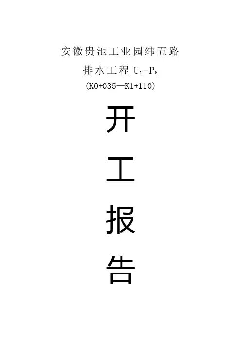 污水分项开工报告