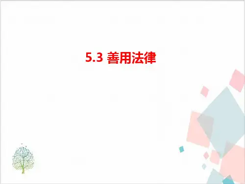 部编版道德与法治八年级(上)：《善用法律》课件PPT