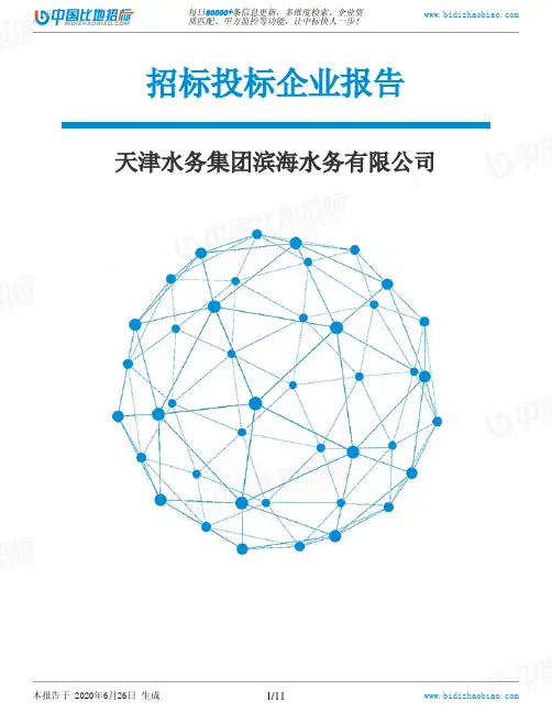 天津水务集团滨海水务有限公司-招投标数据分析报告