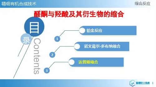 缩合—醛酮与羧酸及其衍生物的缩合(有机合成课件)