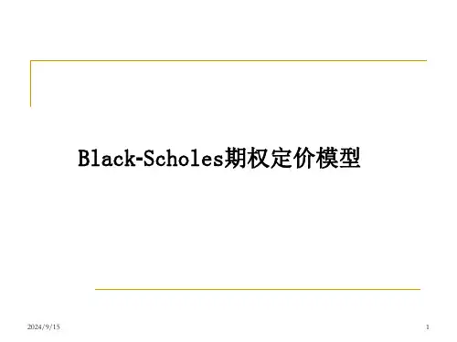 b-s期权公式课件