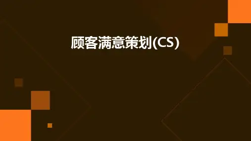 顾客满意策划(CS)