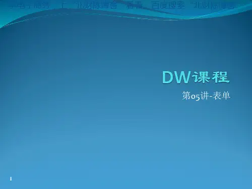 DW课程_第05讲-表单