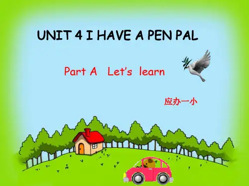 六年级上册英语课件-Unit 4 I have a pen pal A-人教(PEP)(2014秋) (27)