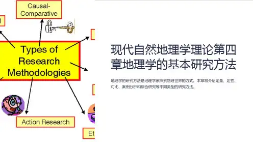 现代自然地理学理论第四章地理学的基本研究方法