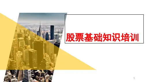 《股票基础知识》PPT课件