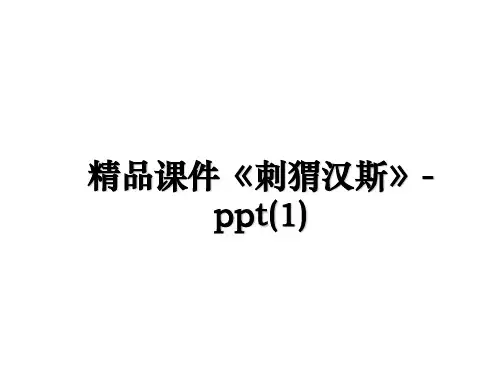 最新精品课件《刺猬汉斯》-ppt(1)教学讲义ppt
