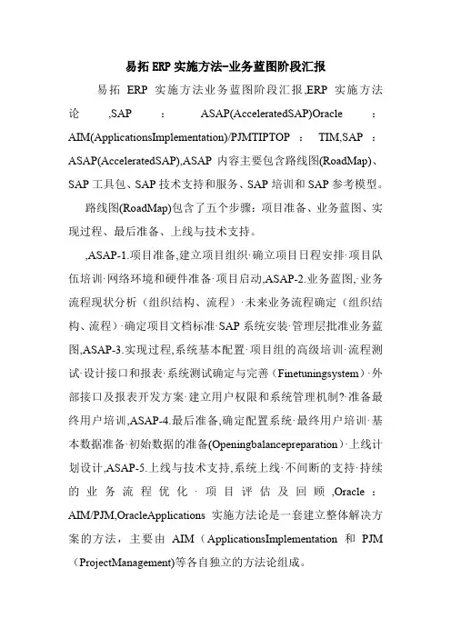 易拓ERP实施方法-业务蓝图阶段汇报.doc