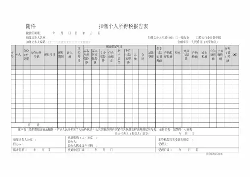 扣缴个人所得税报告表