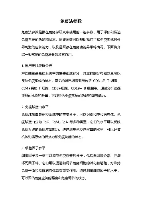 免疫法参数