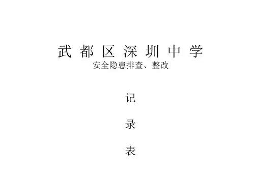 校园安全隐患排查、整改记录表