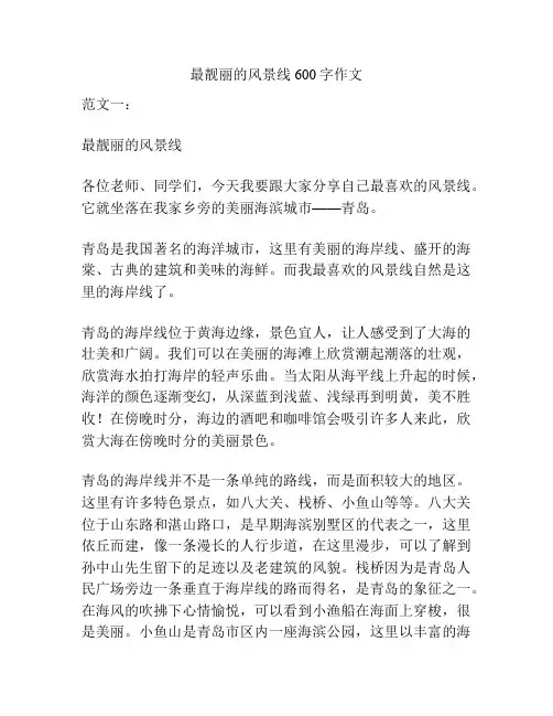 最靓丽的风景线600字作文