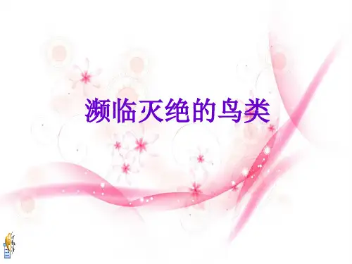濒临灭绝的鸟类