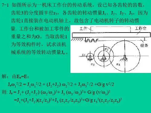 机械原理课后答案第七章作业