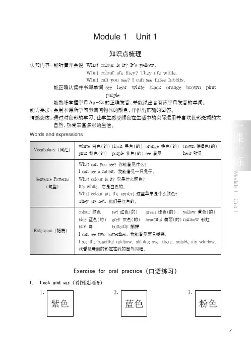·二年级下册英语试题unit 1 What can you see牛津上海版