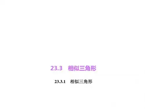 华师大版九年级上册课件：23.3.1 相似三角形