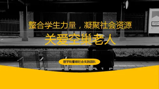 关爱空巢老人——社会实践ppt模板【最新版】