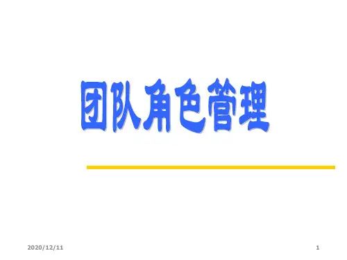 团队角色管理PPT32页