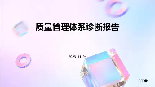 质量管理体系诊断报告