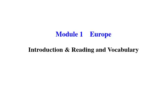 外研版高中英语必修3 Module 1《Europe》(Introduction)ppt课件