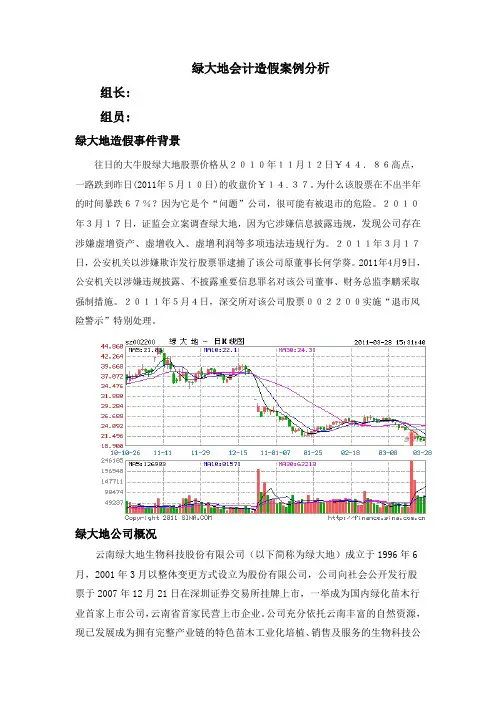 绿大地会计造假案例分析