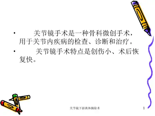 关节镜下游离体摘除术课件