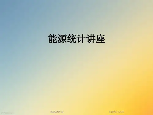 能源统计讲座