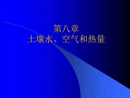 土壤水、空气和热量ppt课件
