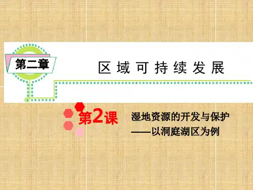 高考地理一轮复习第二章第课湿地资源的开发与保护以洞庭湖区为例课件新人教版必修