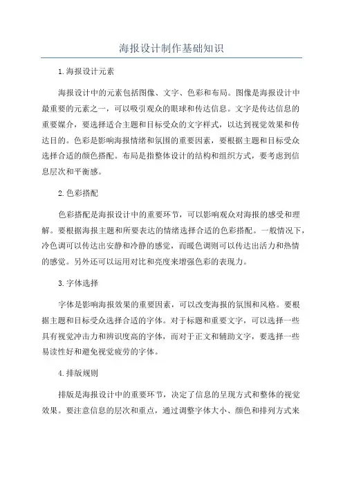 海报设计制作基础知识