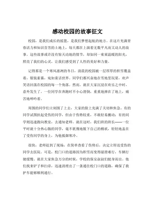 感动校园的故事征文