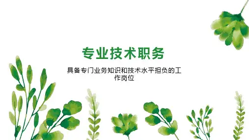 专业技术职务 