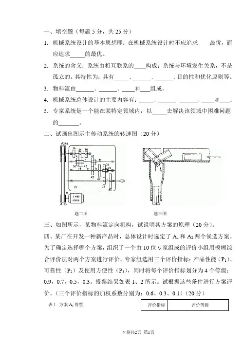 机械系统设计B