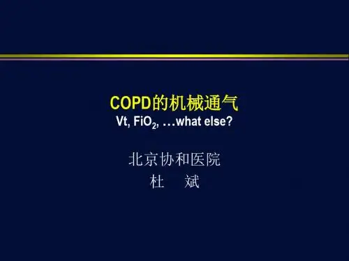 mechanicalventilationofcopd杜斌 ppt课件