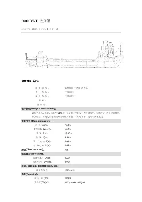 2000t 1500t  2100t 散货船