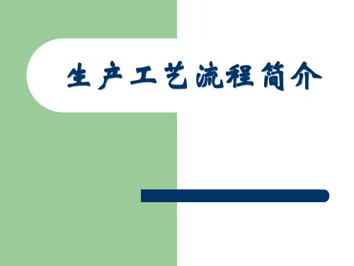 化纤织造行业 生产工艺流程简介