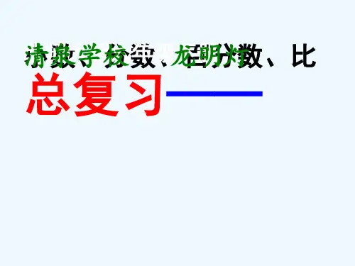 数学北师大版六年级下册小数、分数、百分数复习